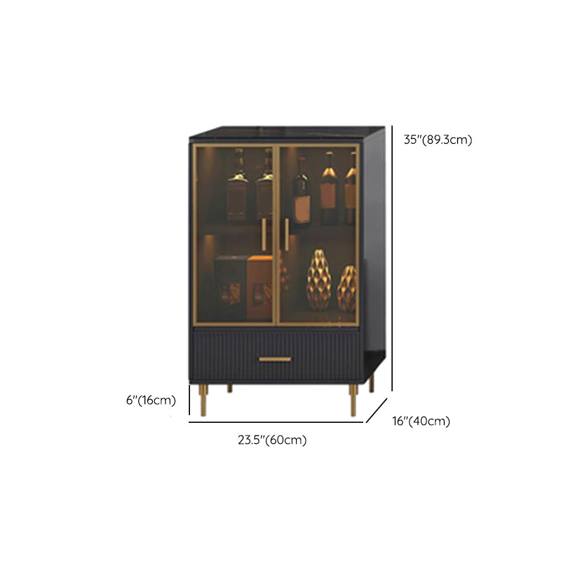 Table à buffet de buffet à manger glamour avec armoires et tiroirs