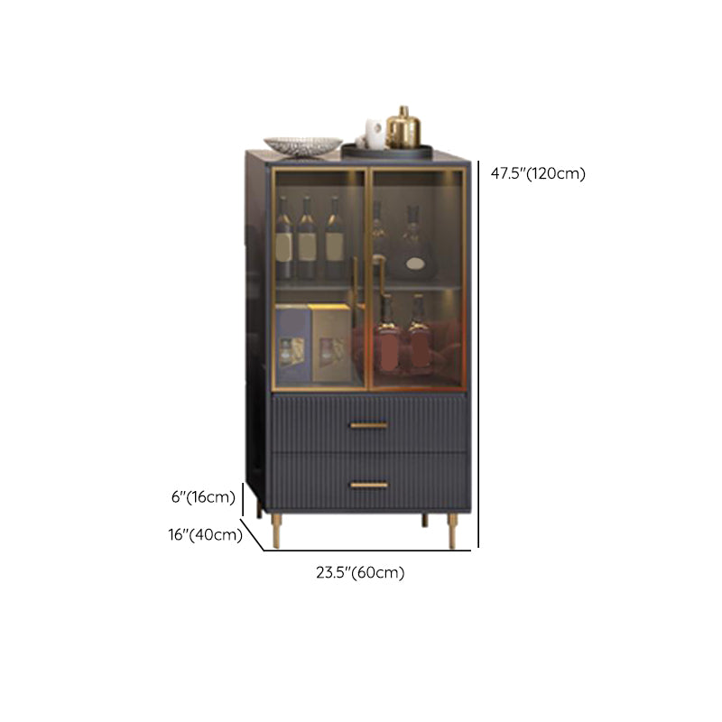 Table à buffet de buffet à manger glamour avec armoires et tiroirs