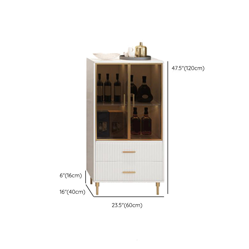 Table à buffet de buffet à manger glamour avec armoires et tiroirs