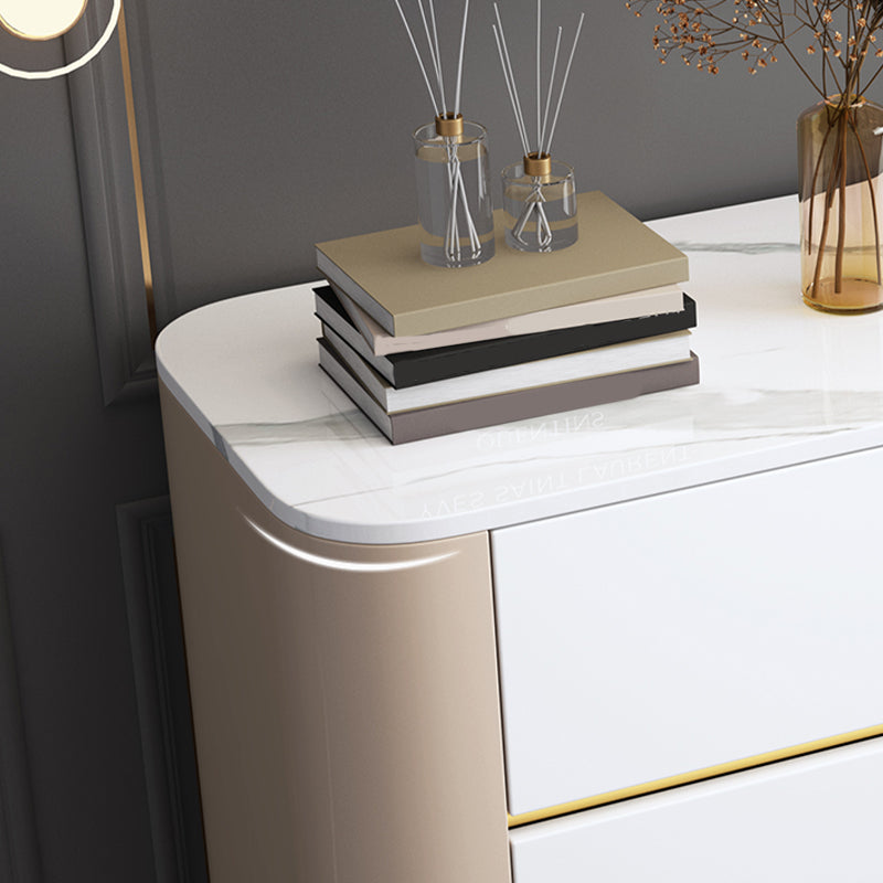 Tavolo da buffet in pietra sinterizzato glam 3 cassetti server da pranzo con 2 porte per soggiorno