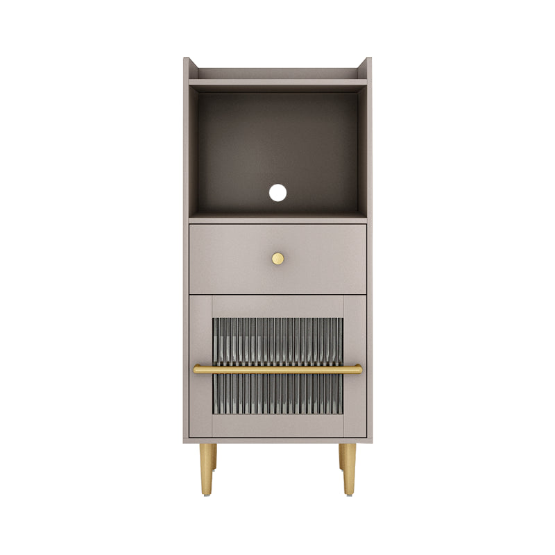 Serveur de restauration en bois d'ingénierie moderne 1 tiroir côté tiroir avec porte en verre