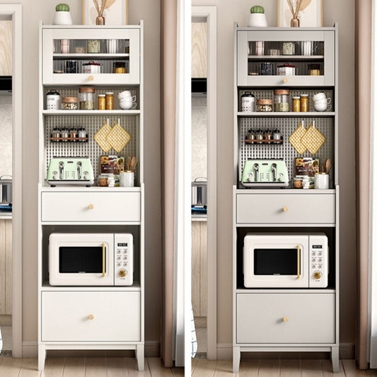 Moderno server in legno ingegnerizzato con finitura antica con porta di vetro