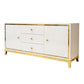 Glam Cabinets Mirrored Buffet 3 Drawers and 2 Doors Buffet Sideboard White Clearhalo 'buffet_sideboard' 'Buffets & Sideboards' 'furn' 'furn_buffet_sideboard' 'Furniture' 'Kitchen & Dining Furniture' 6362881