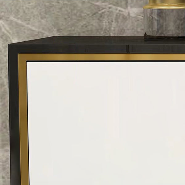 Glam Cabinets Mirrored Buffet 3 Drawers and 2 Doors Buffet Sideboard Clearhalo 'buffet_sideboard' 'Buffets & Sideboards' 'furn' 'furn_buffet_sideboard' 'Furniture' 'Kitchen & Dining Furniture' 6362886