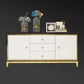 Glam Cabinets Mirrored Buffet 3 Drawers and 2 Doors Buffet Sideboard Clearhalo 'buffet_sideboard' 'Buffets & Sideboards' 'furn' 'furn_buffet_sideboard' 'Furniture' 'Kitchen & Dining Furniture' 6362891