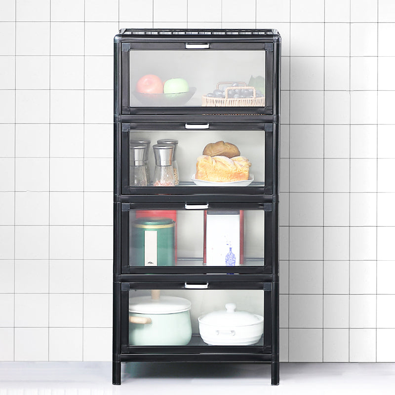 Sideboard nero moderno buffet a buffet metallico specchio tavolo per soggiorno per soggiorno