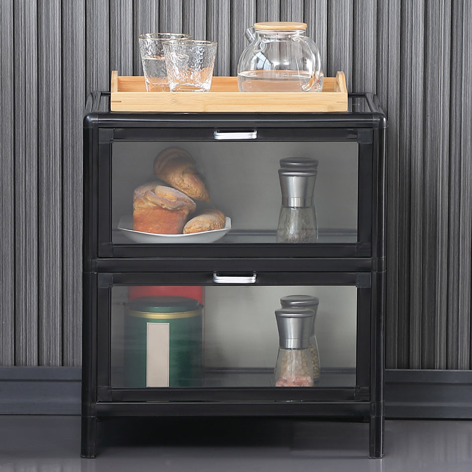 Sideboard nero moderno buffet a buffet metallico specchio tavolo per soggiorno per soggiorno