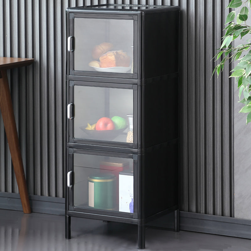 Sideboard nero moderno buffet a buffet metallico specchio tavolo per soggiorno per soggiorno