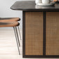 Modern Ash Wood Dining Table Oval Wooden Table with Double Pedestal in Black Clearhalo 'Dining Tables & Seating' 'Dining Tables' 'dining_table' 'furn' 'furn_dining_table' 'Furniture' 'Kitchen & Dining Furniture' 6362922