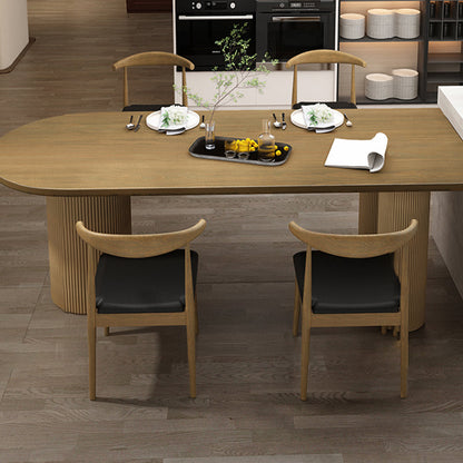 Moderner Esstisch mit unregelmäßiger Form, Massivholztisch mit 3 Beinen für das Restaurant