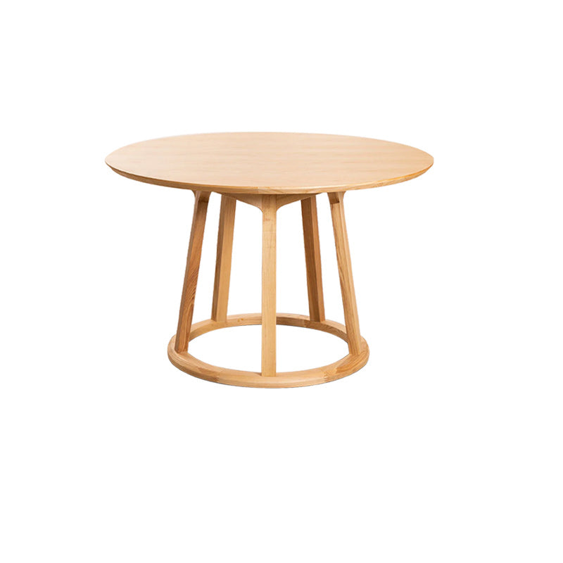 Modern Solid Wood Dining Table Wooden Round Table with Pedestal Base for Restaurant Without Chairs Clearhalo 'Dining Tables & Seating' 'Dining Tables' 'dining_table' 'furn' 'furn_dining_table' 'Furniture' 'Kitchen & Dining Furniture' 6362945