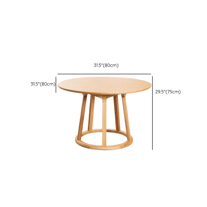 Modern Solid Wood Dining Table Wooden Round Table with Pedestal Base for Restaurant Clearhalo 'Dining Tables & Seating' 'Dining Tables' 'dining_table' 'furn' 'furn_dining_table' 'Furniture' 'Kitchen & Dining Furniture' 6362952