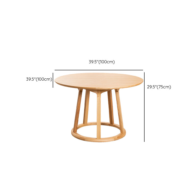 Modern Solid Wood Dining Table Wooden Round Table with Pedestal Base for Restaurant Clearhalo 'Dining Tables & Seating' 'Dining Tables' 'dining_table' 'furn' 'furn_dining_table' 'Furniture' 'Kitchen & Dining Furniture' 6362954
