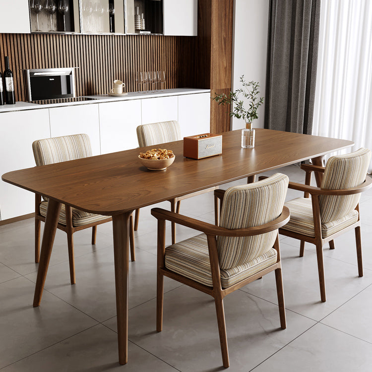 Medieval Modern Ash Wood Table Rectangle Table with 4 Legs for Home 63"L x 31.5"W x 29.5"H Without Chairs Clearhalo 'Dining Tables & Seating' 'Dining Tables' 'dining_table' 'furn' 'furn_dining_table' 'Furniture' 'Kitchen & Dining Furniture' 6362980