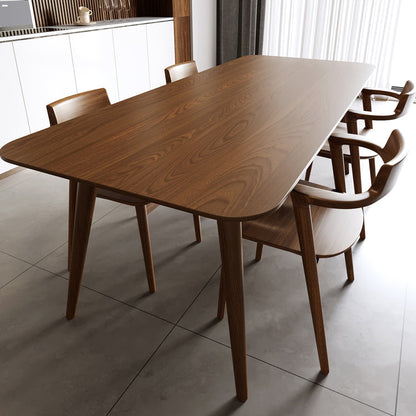 Medieval Modern Ash Wood Table Rectangle Table with 4 Legs for Home 55.1"L x 27.6"W x 29.5"H Without Chairs Clearhalo 'Dining Tables & Seating' 'Dining Tables' 'dining_table' 'furn' 'furn_dining_table' 'Furniture' 'Kitchen & Dining Furniture' 6362982