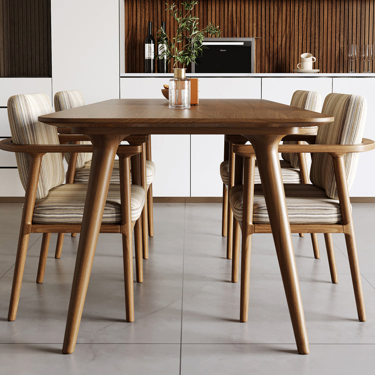 Medieval Modern Ash Wood Table Rectangle Table with 4 Legs for Home Clearhalo 'Dining Tables & Seating' 'Dining Tables' 'dining_table' 'furn' 'furn_dining_table' 'Furniture' 'Kitchen & Dining Furniture' 6362985