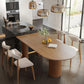 Irregular Shape Indoor Table for Restaurant Modern Table with 3 Legs Natural 70.9"L x 31.5"W x 29.5"H Without Chairs Clearhalo 'Dining Tables & Seating' 'Dining Tables' 'dining_table' 'furn' 'furn_dining_table' 'Furniture' 'Kitchen & Dining Furniture' 6362996