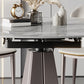Modern Style Dining Round Table Sintered Stone Table with Metal Legs for Home Clearhalo 'Dining Tables & Seating' 'Dining Tables' 'dining_table' 'furn' 'furn_dining_table' 'Furniture' 'Kitchen & Dining Furniture' 6363014