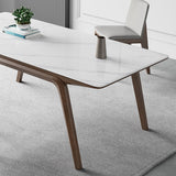 Medieval Modern Sintered Stone Table Rectangle Table with Wooden 4 Legs Clearhalo 'Dining Tables & Seating' 'Dining Tables' 'dining_table' 'furn' 'furn_dining_table' 'Furniture' 'Kitchen & Dining Furniture' 6363048
