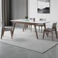 Medieval Modern Sintered Stone Table Rectangle Table with Wooden 4 Legs Clearhalo 'Dining Tables & Seating' 'Dining Tables' 'dining_table' 'furn' 'furn_dining_table' 'Furniture' 'Kitchen & Dining Furniture' 6363052