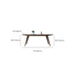 Medieval Modern Sintered Stone Table Rectangle Table with Wooden 4 Legs Clearhalo 'Dining Tables & Seating' 'Dining Tables' 'dining_table' 'furn' 'furn_dining_table' 'Furniture' 'Kitchen & Dining Furniture' 6363053