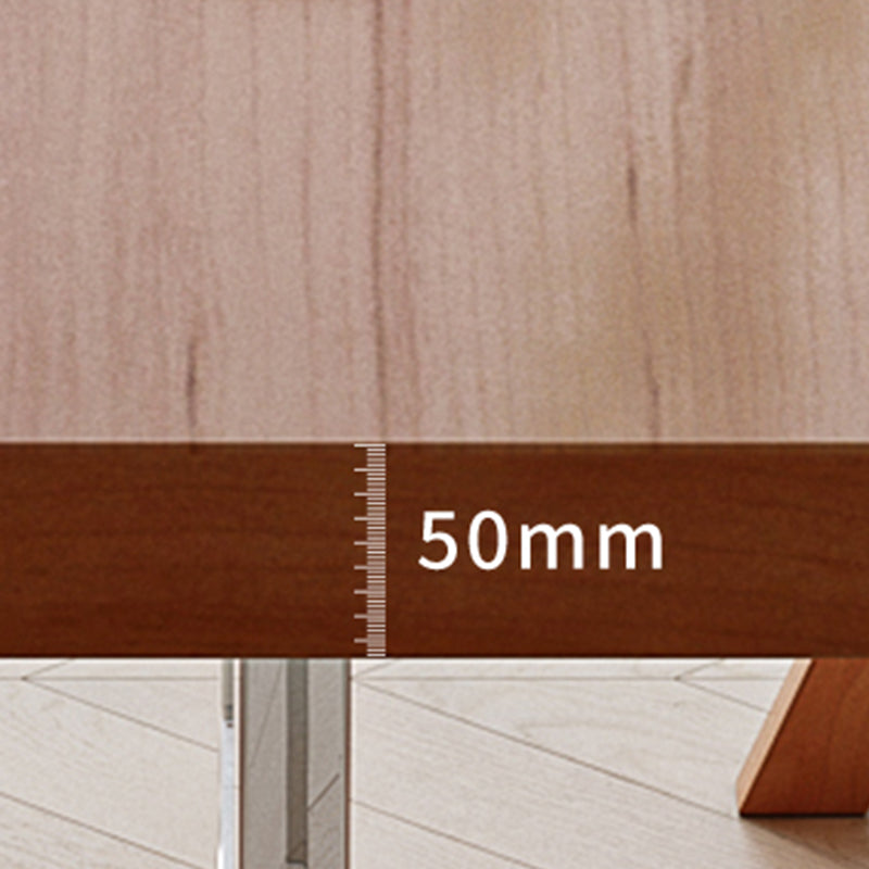 Table de bois massif moderne médiéval table rectangulaire avec double piédestal