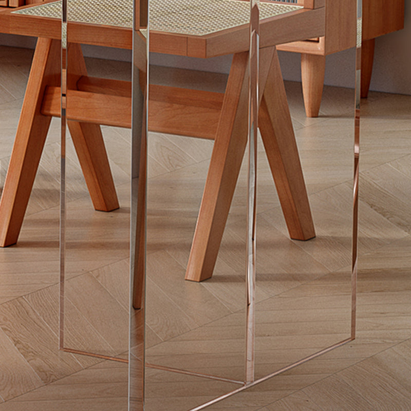 Table de bois massif moderne médiéval table rectangulaire avec double piédestal