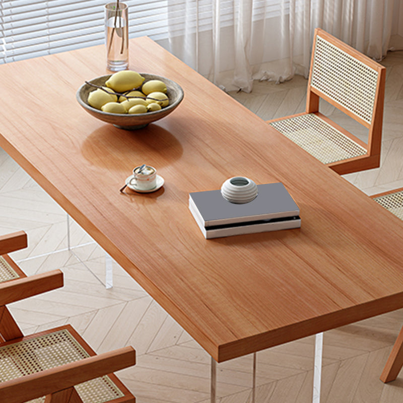 Table de bois massif moderne médiéval table rectangulaire avec double piédestal