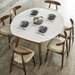 Modern Dining Round Table Sintered Stone Table with 4 Legs for Home White 51.2"L x 51.2"W x 29.9"H Without Chairs Clearhalo 'Dining Tables & Seating' 'Dining Tables' 'dining_table' 'furn' 'furn_dining_table' 'Furniture' 'Kitchen & Dining Furniture' 6363076
