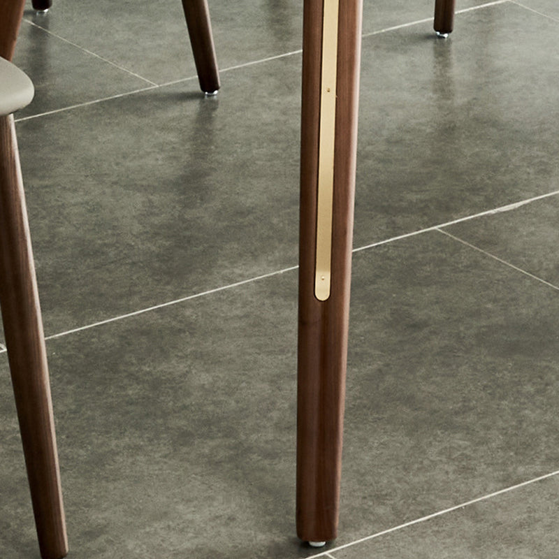 Modern Dining Round Table Sintered Stone Table with 4 Legs for Home Clearhalo 'Dining Tables & Seating' 'Dining Tables' 'dining_table' 'furn' 'furn_dining_table' 'Furniture' 'Kitchen & Dining Furniture' 6363086