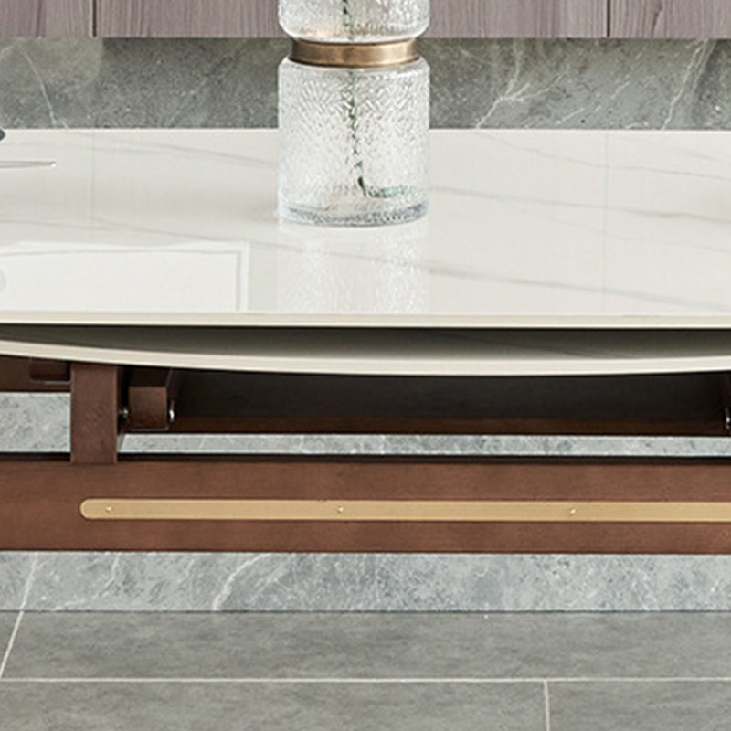 Modern Dining Round Table Sintered Stone Table with 4 Legs for Home Clearhalo 'Dining Tables & Seating' 'Dining Tables' 'dining_table' 'furn' 'furn_dining_table' 'Furniture' 'Kitchen & Dining Furniture' 6363088