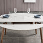 Modern Dining Round Table Sintered Stone Table with 4 Legs for Home Clearhalo 'Dining Tables & Seating' 'Dining Tables' 'dining_table' 'furn' 'furn_dining_table' 'Furniture' 'Kitchen & Dining Furniture' 6363090