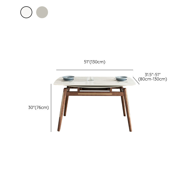 Modern Dining Round Table Sintered Stone Table with 4 Legs for Home Clearhalo 'Dining Tables & Seating' 'Dining Tables' 'dining_table' 'furn' 'furn_dining_table' 'Furniture' 'Kitchen & Dining Furniture' 6363091
