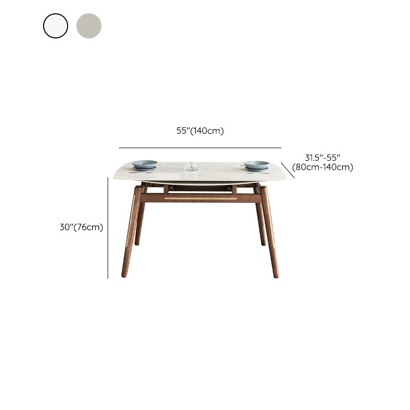 Modern Dining Round Table Sintered Stone Table with 4 Legs for Home Clearhalo 'Dining Tables & Seating' 'Dining Tables' 'dining_table' 'furn' 'furn_dining_table' 'Furniture' 'Kitchen & Dining Furniture' 6363092