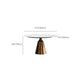 Glam Dining Round Table Sintered Stone Table with Metal Legs for Home Clearhalo 'Dining Tables & Seating' 'Dining Tables' 'dining_table' 'furn' 'furn_dining_table' 'Furniture' 'Kitchen & Dining Furniture' 6363107