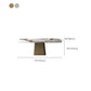 Modern Dining Rectangle Table Sintered Stone Table with Metal Leg for Home Clearhalo 'Dining Tables & Seating' 'Dining Tables' 'dining_table' 'furn' 'furn_dining_table' 'Furniture' 'Kitchen & Dining Furniture' 6363138