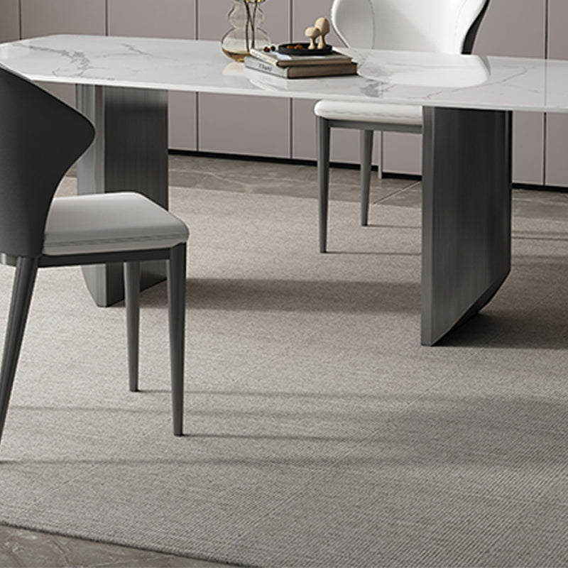 Industrial Sintered Stone Top Table Rectangle Table with Double Pedestal Clearhalo 'Dining Tables & Seating' 'Dining Tables' 'dining_table' 'furn' 'furn_dining_table' 'Furniture' 'Kitchen & Dining Furniture' 6363162