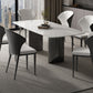 Industrial Sintered Stone Top Table Rectangle Table with Double Pedestal Clearhalo 'Dining Tables & Seating' 'Dining Tables' 'dining_table' 'furn' 'furn_dining_table' 'Furniture' 'Kitchen & Dining Furniture' 6363163