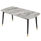 Industrial Dining Rectangle Table Sintered Stone Table with Metal Legs for Home Clearhalo 'Dining Tables & Seating' 'Dining Tables' 'dining_table' 'furn' 'furn_dining_table' 'Furniture' 'Kitchen & Dining Furniture' 6363174