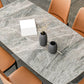 Industrial Dining Rectangle Table Sintered Stone Table with Metal Legs for Home Clearhalo 'Dining Tables & Seating' 'Dining Tables' 'dining_table' 'furn' 'furn_dining_table' 'Furniture' 'Kitchen & Dining Furniture' 6363176