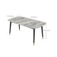 Industrial Dining Rectangle Table Sintered Stone Table with Metal Legs for Home Clearhalo 'Dining Tables & Seating' 'Dining Tables' 'dining_table' 'furn' 'furn_dining_table' 'Furniture' 'Kitchen & Dining Furniture' 6363182