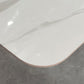 Sintered Stone Dining Table for Restaurant Industrial Rectangle White Table with 4 Legs Clearhalo 'Dining Tables & Seating' 'Dining Tables' 'dining_table' 'furn' 'furn_dining_table' 'Furniture' 'Kitchen & Dining Furniture' 6363191