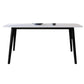 Industrial Sintered Stone Dining Table Rectangle Table with Wooden 4 Legs White Without Chairs Clearhalo 'Dining Tables & Seating' 'Dining Tables' 'dining_table' 'furn' 'furn_dining_table' 'Furniture' 'Kitchen & Dining Furniture' 6363218