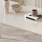 Mesa rectangular medieval moderna de piedra sinterizada con base de metal y 4 patas
