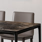 Industrial Sintered Stone Top Table Rectangular Table with Metal Base Clearhalo 'Dining Tables & Seating' 'Dining Tables' 'dining_table' 'furn' 'furn_dining_table' 'Furniture' 'Kitchen & Dining Furniture' 6363261