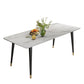 Modern Dining Rectangle Table Sintered Stone Table with Metal Legs for Kitchen Clearhalo 'Dining Tables & Seating' 'Dining Tables' 'dining_table' 'furn' 'furn_dining_table' 'Furniture' 'Kitchen & Dining Furniture' 6363279