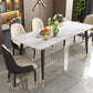 Modern Dining Rectangle Table Sintered Stone Table with Metal Legs for Kitchen Clearhalo 'Dining Tables & Seating' 'Dining Tables' 'dining_table' 'furn' 'furn_dining_table' 'Furniture' 'Kitchen & Dining Furniture' 6363283