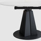 Moderne gesinterde stenen eettafel ronde tafel met metalen poten voor thuisgebruik
