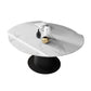 Contemporary Sintered Stone Dining Table Extendable Dining Table with Pedestal Base Clearhalo 'Dining Tables & Seating' 'Dining Tables' 'dining_table' 'furn' 'furn_dining_table' 'Furniture' 'Kitchen & Dining Furniture' 6363330