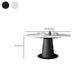 Contemporary Sintered Stone Dining Table Extendable Dining Table with Pedestal Base Clearhalo 'Dining Tables & Seating' 'Dining Tables' 'dining_table' 'furn' 'furn_dining_table' 'Furniture' 'Kitchen & Dining Furniture' 6363338